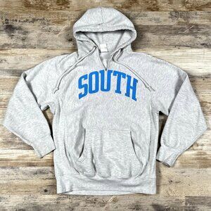 South Grey Hoodie with V-Neck Cut Size Medium